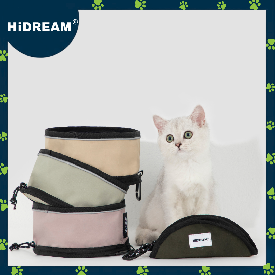 HiDREAM Portable Folding Pet Bowl (nylon)