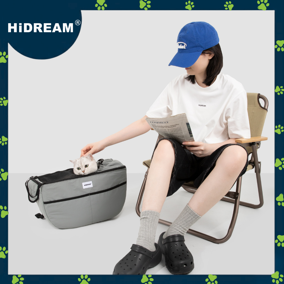 HiDREAM "Mountain Series" Pet Crossbody Bag (Grey)