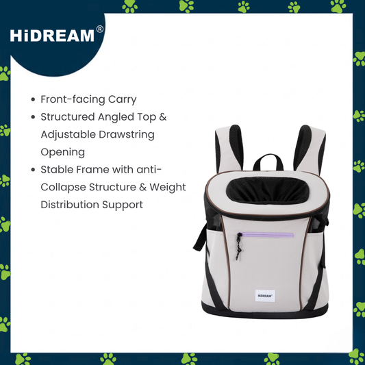 HiDREAM "Go freely" Pet Front Hugging Tote Backpack