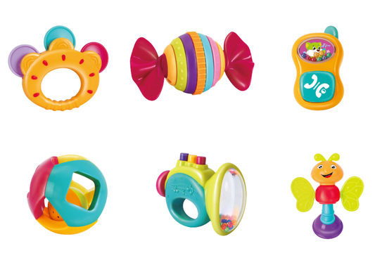 Hola Rocking Rattles (6 models assorted/6 pcs in box)