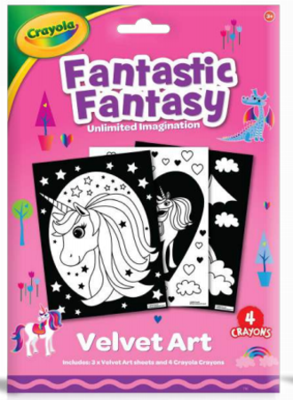 Hunter Crayola Themes Velvet Art with 4 X Crayola Crayons