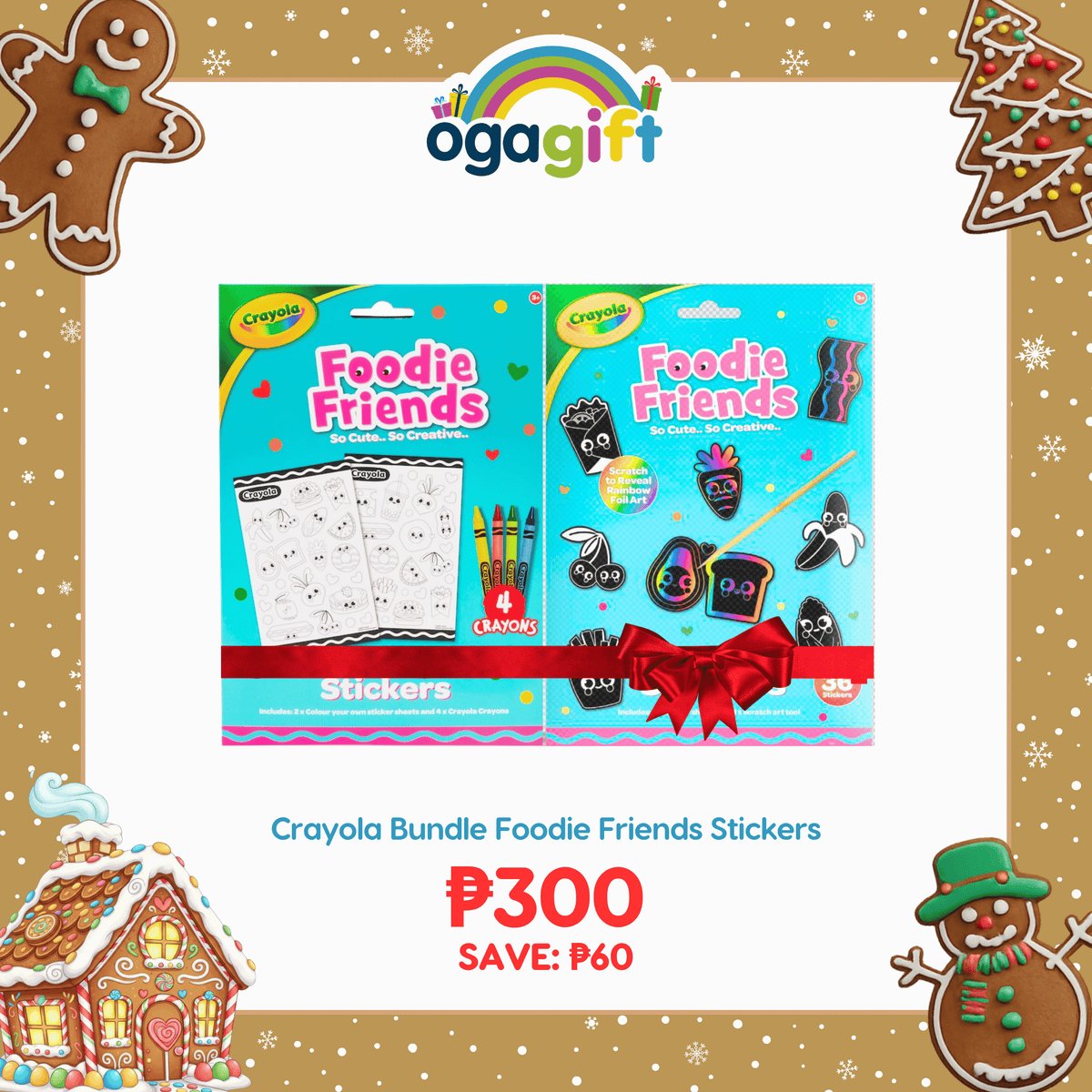 OGAGIFT BUNDLE CRAYOLA BUNDLE FOODIE FRIENDS STICKERS CRANOV022+CRANOV003