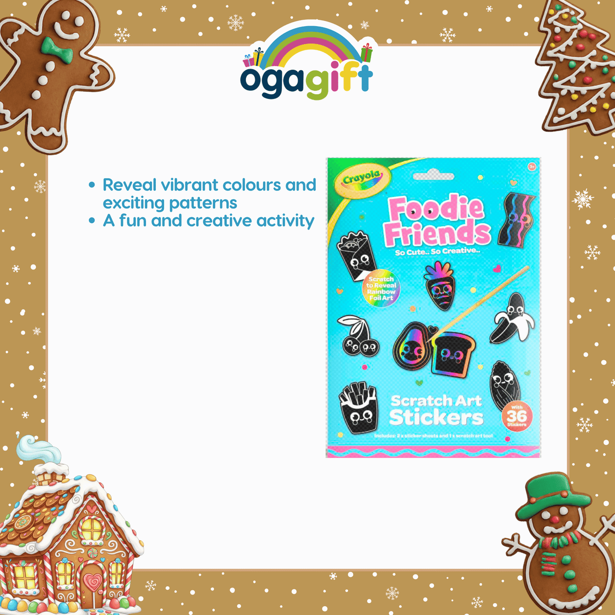 OGAGIFT BUNDLE CRAYOLA BUNDLE FOODIE FRIENDS STICKERS CRANOV022+CRANOV003