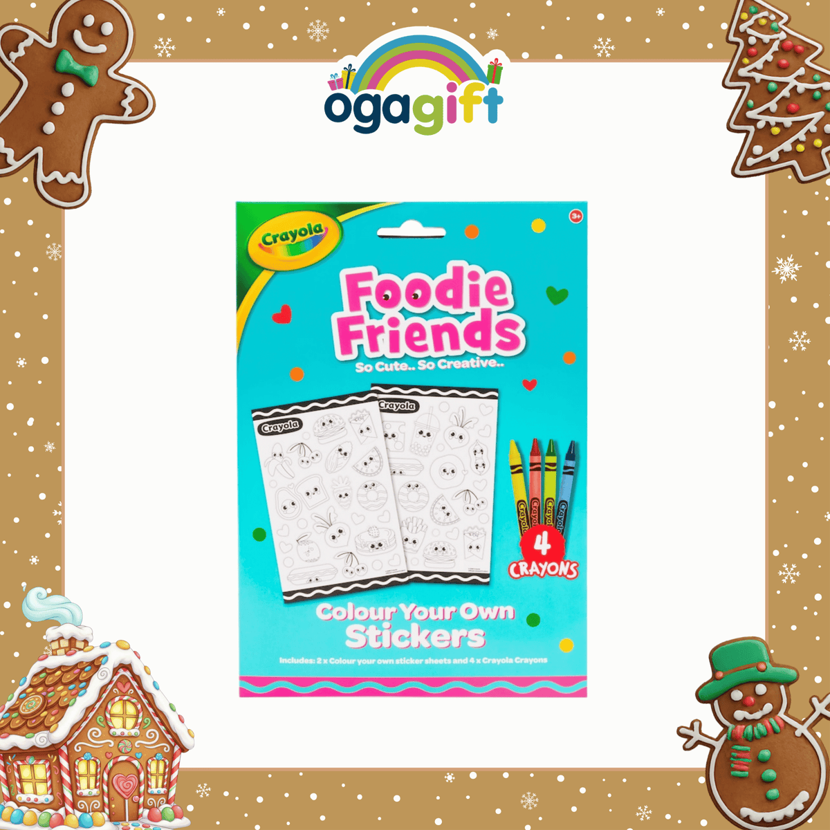 OGAGIFT BUNDLE CRAYOLA BUNDLE FOODIE FRIENDS STICKERS CRANOV022+CRANOV003