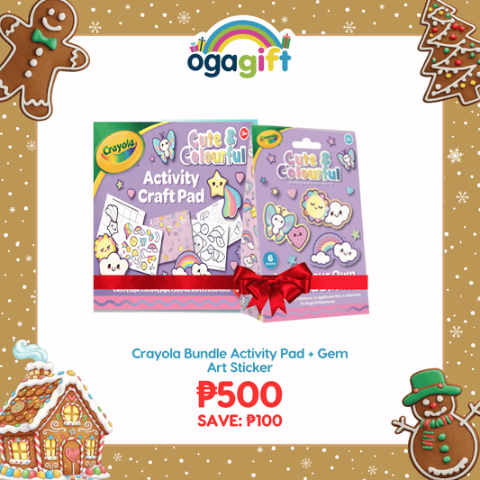 OGAGIFT BUNDLE CRAYOLA BUNDLE ACTIVTY PAD CRA00135D + GEM ART STICKER CRA00247