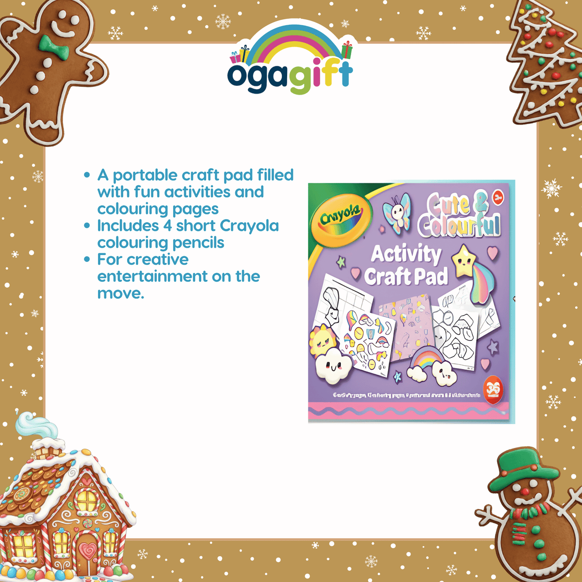 OGAGIFT BUNDLE CRAYOLA BUNDLE ACTIVTY PAD CRA00135D + GEM ART STICKER CRA00247