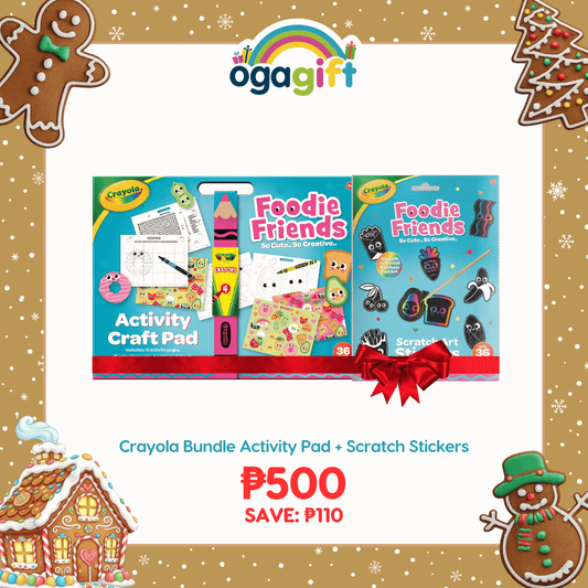 OGAGIFT BUNDLE CRAYOLA BUNDLE ACTIVITY PAD CRAICD001 + SCRATCH STICKERS CRANOV003