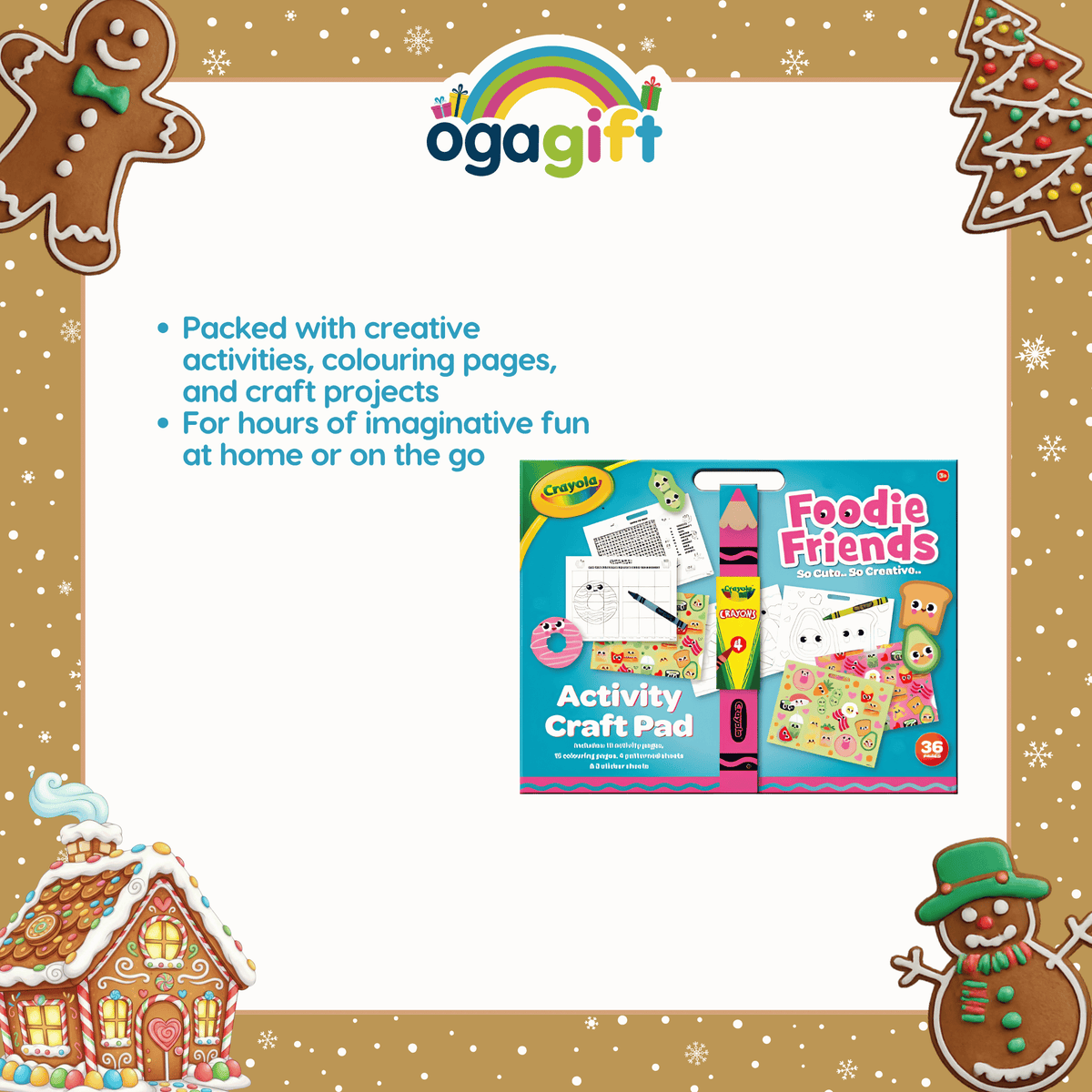 OGAGIFT BUNDLE CRAYOLA BUNDLE ACTIVITY PAD CRAICD001 + SCRATCH STICKERS CRANOV003