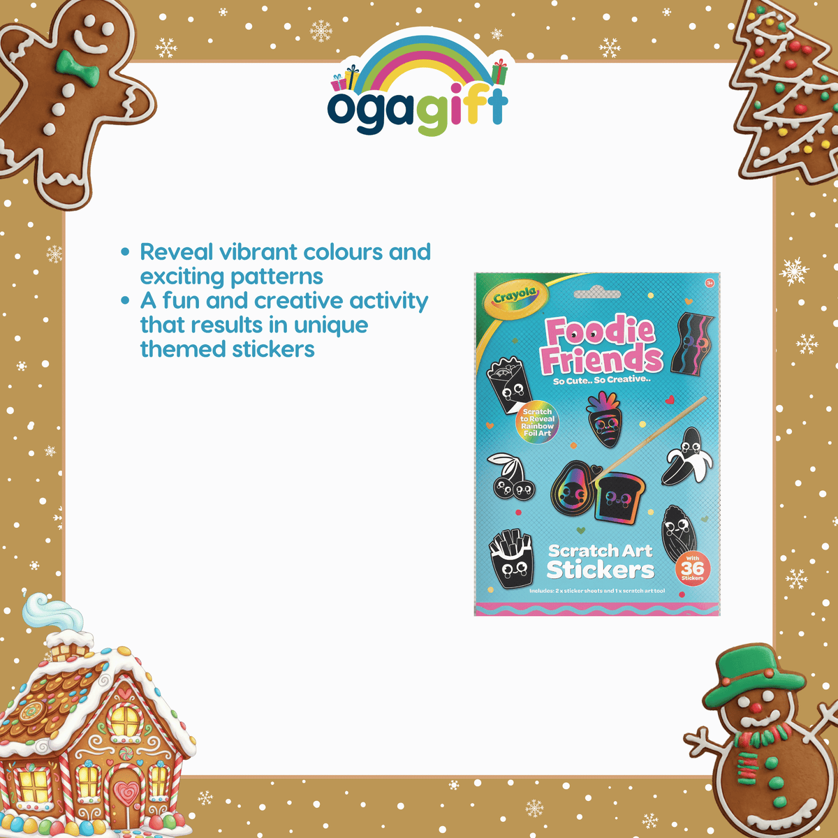 OGAGIFT BUNDLE CRAYOLA BUNDLE ACTIVITY PAD CRAICD001 + SCRATCH STICKERS CRANOV003