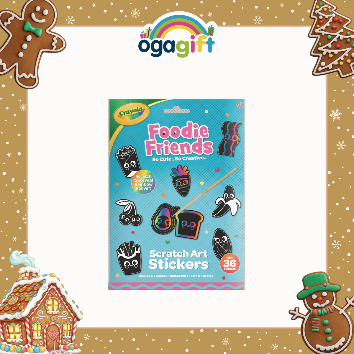 OGAGIFT BUNDLE CRAYOLA BUNDLE ACTIVITY PAD CRAICD001 + SCRATCH STICKERS CRANOV003
