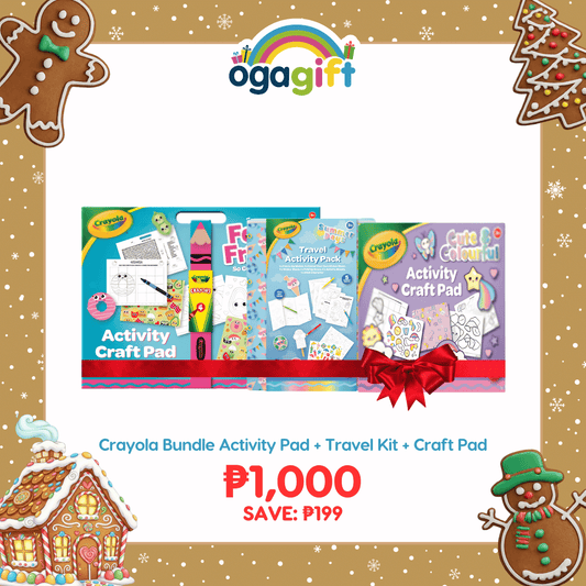 OGAGIFT BUNDLE CRAYOLA BUNDLE ACTIVITY PAD CRAICD001 + TRAVEL KIT CRA00256 + CRAFT PAD CRA00135D