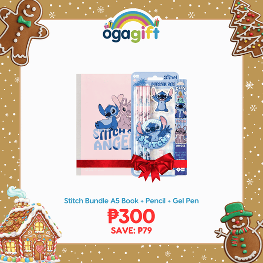 OGAGIFT BUNDLE STITCH BUNDLE A5 BOOK IG3097 + PENCIL IG3092 + GEL PEN IG3094