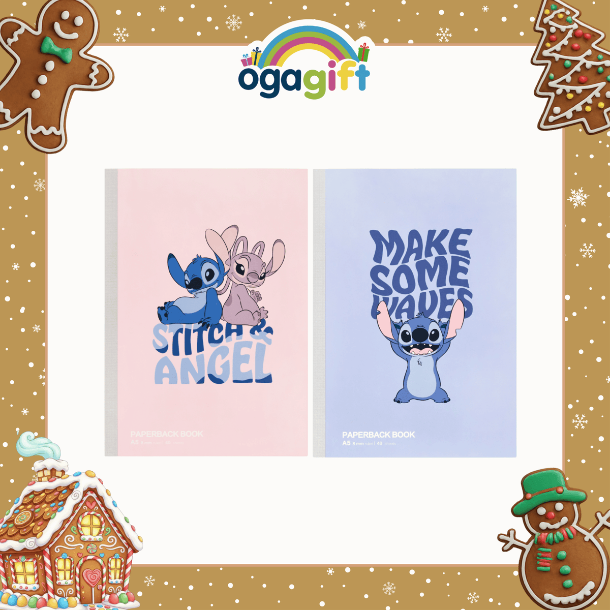 OGAGIFT BUNDLE STITCH BUNDLE A5 BOOK IG3097 + PENCIL IG3092 + GEL PEN IG3094