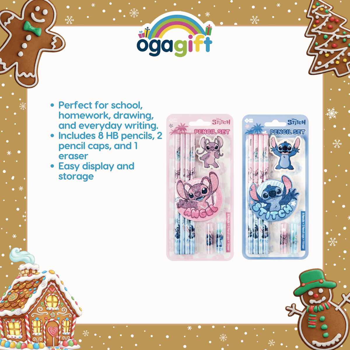 OGAGIFT BUNDLE STITCH BUNDLE A5 BOOK IG3097 + PENCIL IG3092 + GEL PEN IG3094