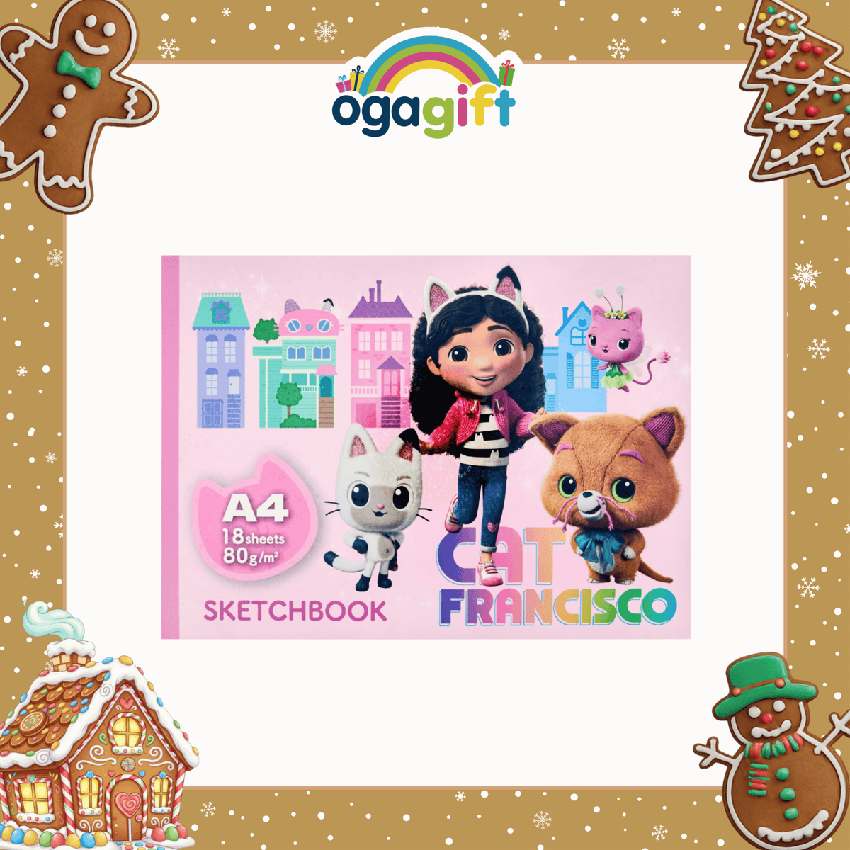OGAGIFT BUNDLE GABBYS BUNDLE SKETCHBOOK IG5961 + 6 COLOR PEN IG5647 + STICKY NOTES IG5284 + SCISSORS IG5967