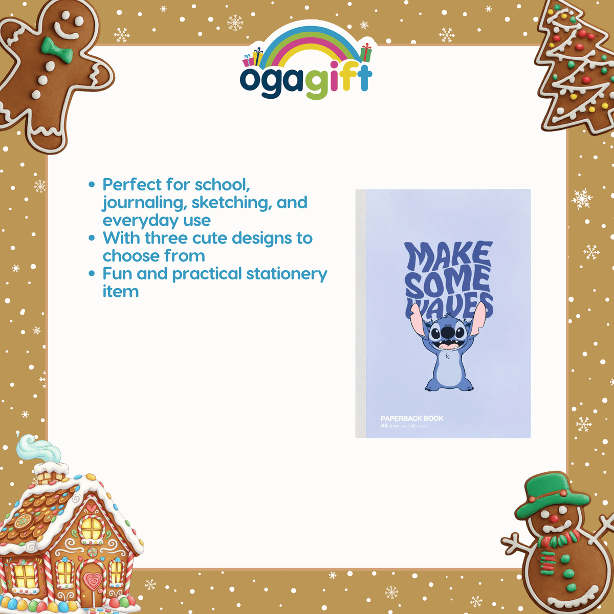 OGAGIFT BUNDLE STITCH BUNDLE MARKER PEN IG3099 + A5 BOOK IG3097 + PENSIL SET IG3092 + GEL PEN IG3094