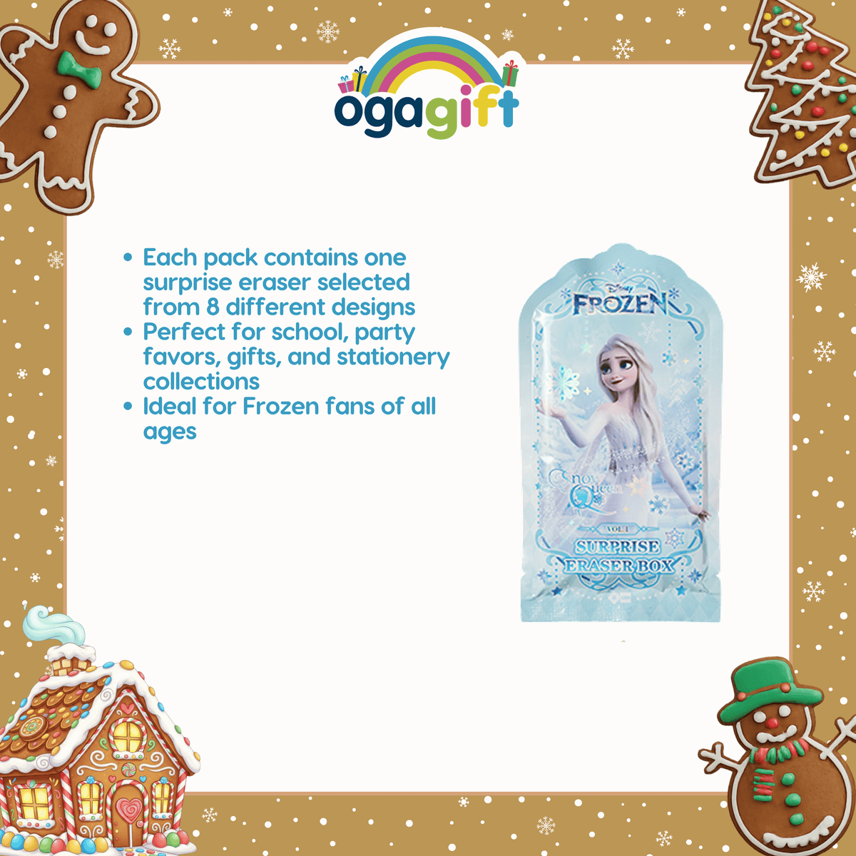 OGAGIFT BUNDLE FROZEN BUNDLE SKETCHBOOK 320111 + PENCIL SET EN320107 + 2 ERASER BOX IG3041