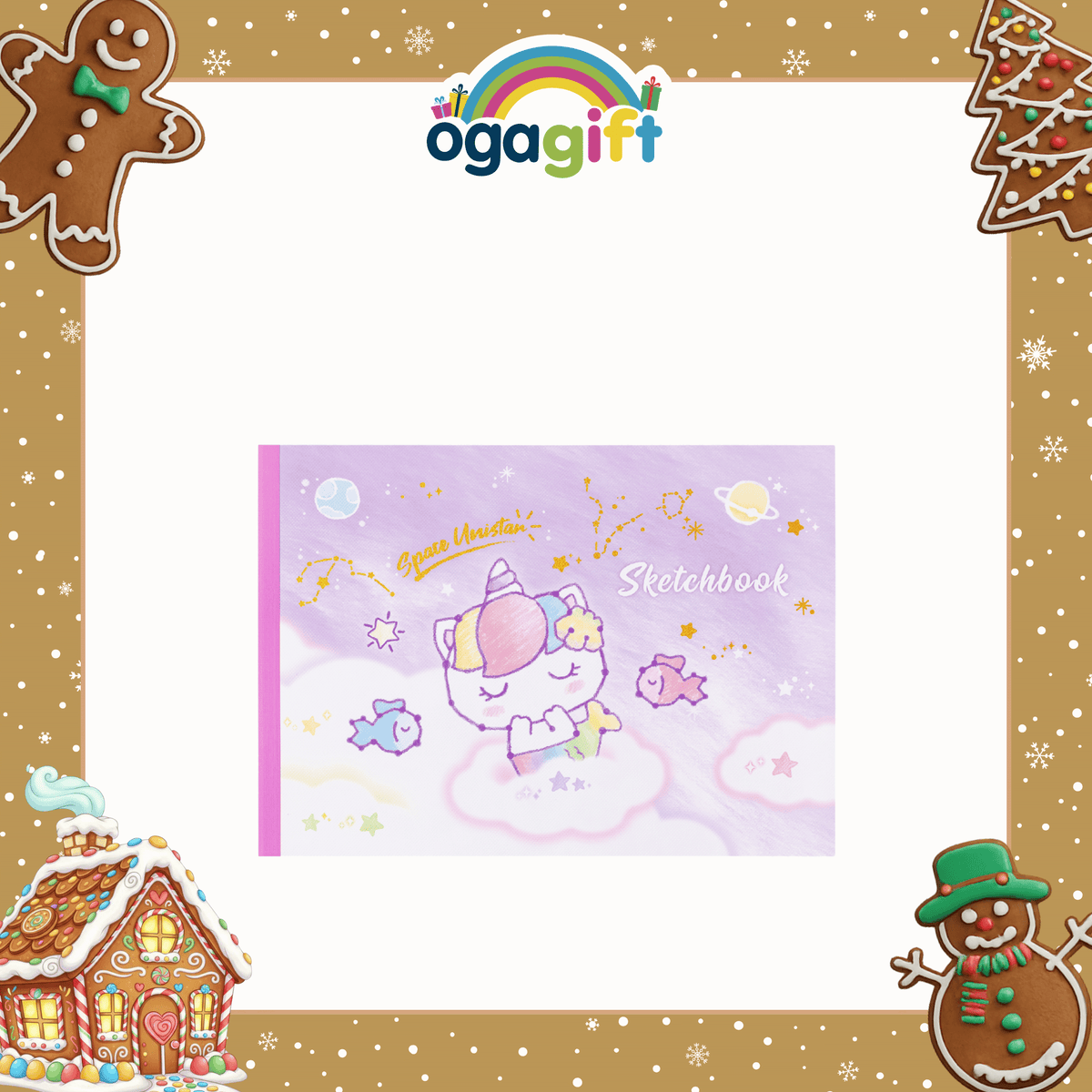 OGAGIFT BUNDLE KAWAII BUNDLE BEAR SQUISHY DOLL IG2137 + SKETCHBOOK IG1933 + 6COLOR PEN IG5053