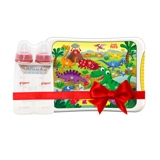 Kids Hits Dino Friends Hit Pad and Pigeon RPP Red Bottle (L) 240ml Twin Pack