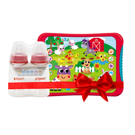 Kids Hits My Super Farm Hit Pad and Pigeon RPP Red Bottle 120ml (S) Twin Pack for Newborn