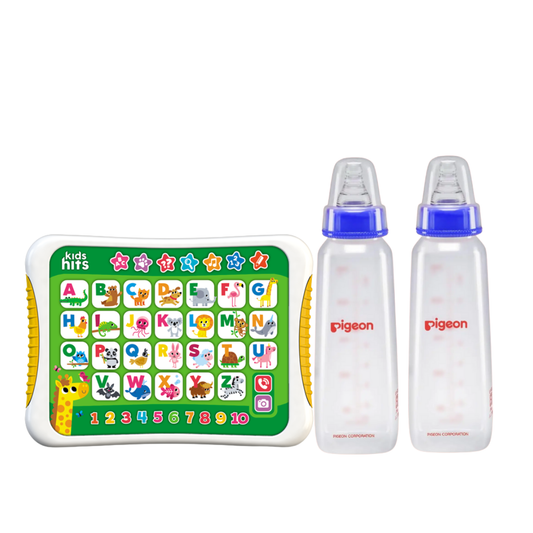 Kidshits ABC Fun Hit Pad + Pigeon RPP Blue Bottle 240ml Twinpack