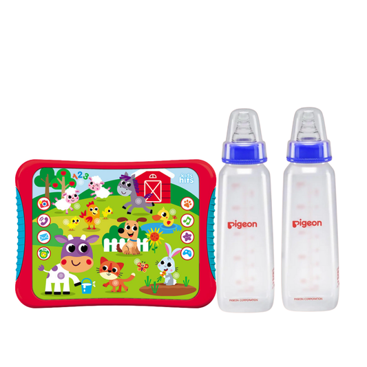Kidshits My Super Farm Hit Pad + Pigeon RPP Blue Bottle 240ml Twinpack