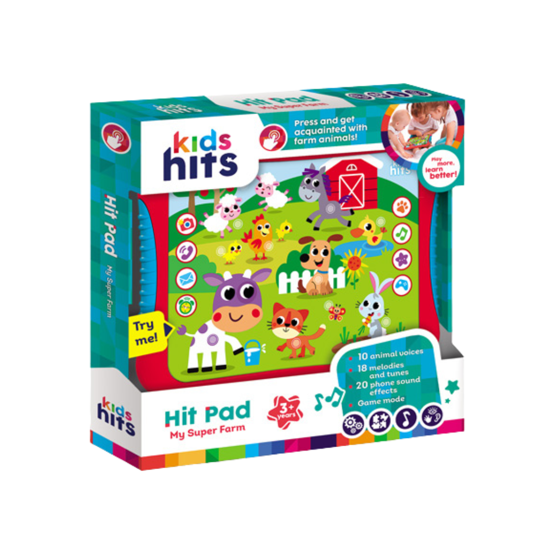 Kidshits My Super Farm Hit Pad + Pigeon RPP Blue Bottle 240ml Twinpack