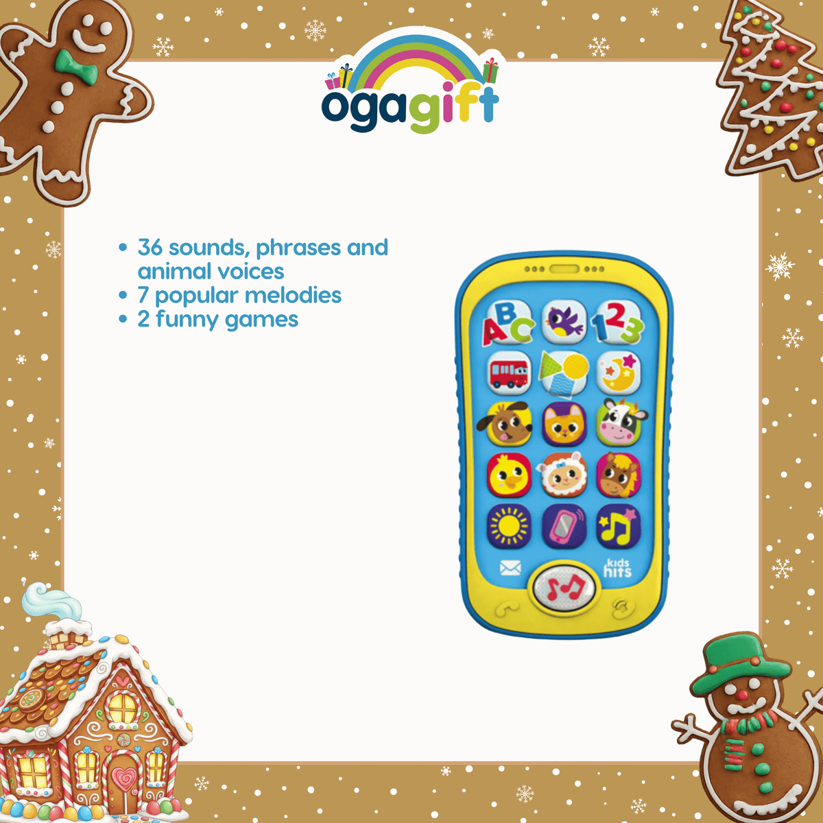 Kidshit Light-Up Farm Smart Phone + Pigeon RPP Red Bottle 120ml S