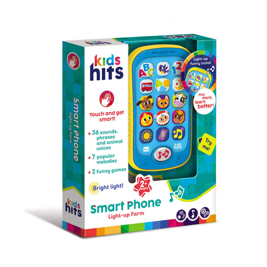 Kidshit Light-Up Farm Smart Phone + Pigeon RPP Red Bottle 120ml S