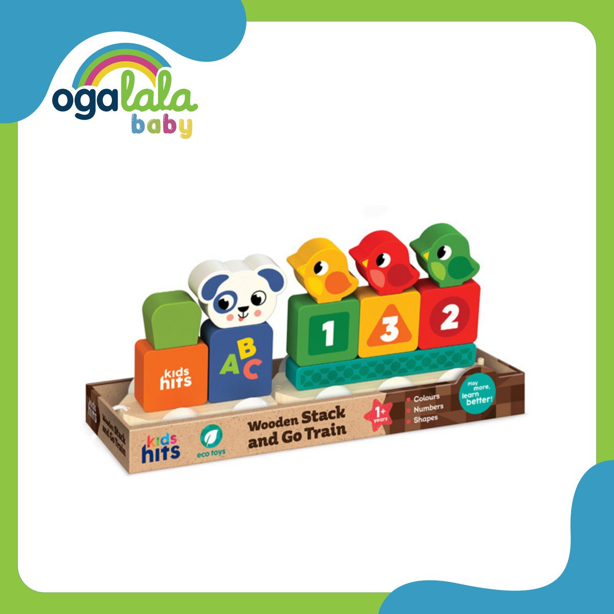 Kids Hits Wooden Stack and Go Train