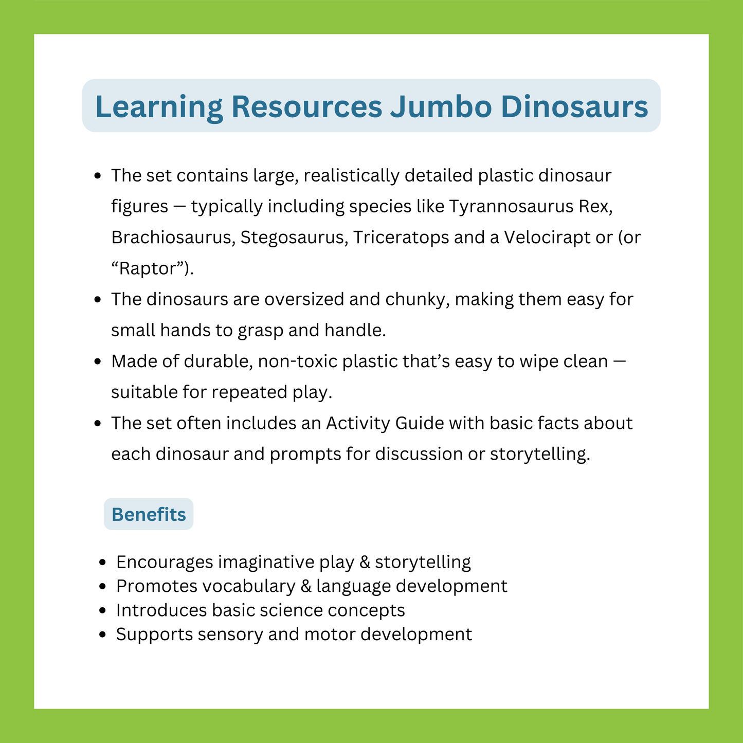 Learning Resources Jumbo Dinosaurs