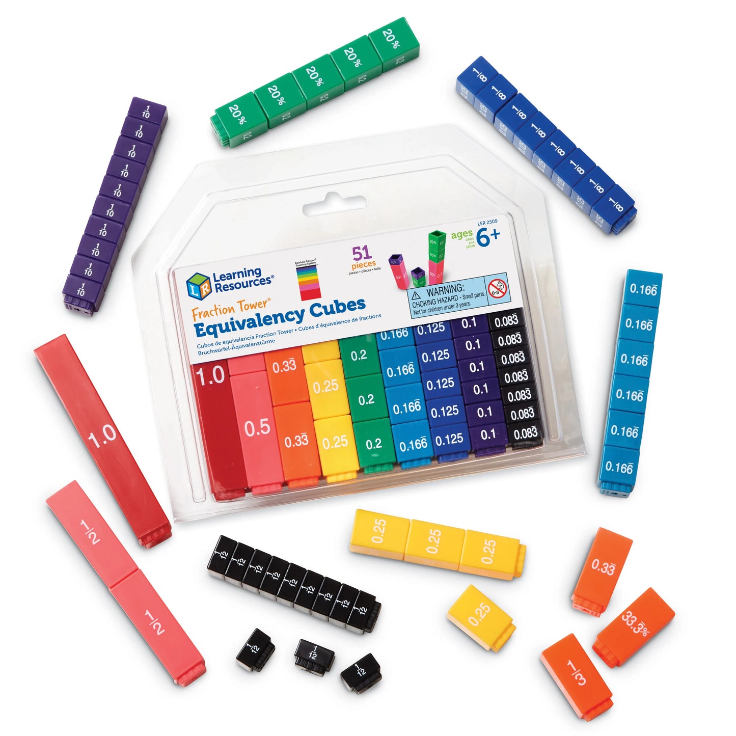 Learning Resources Fraction Tower Equivalency Set