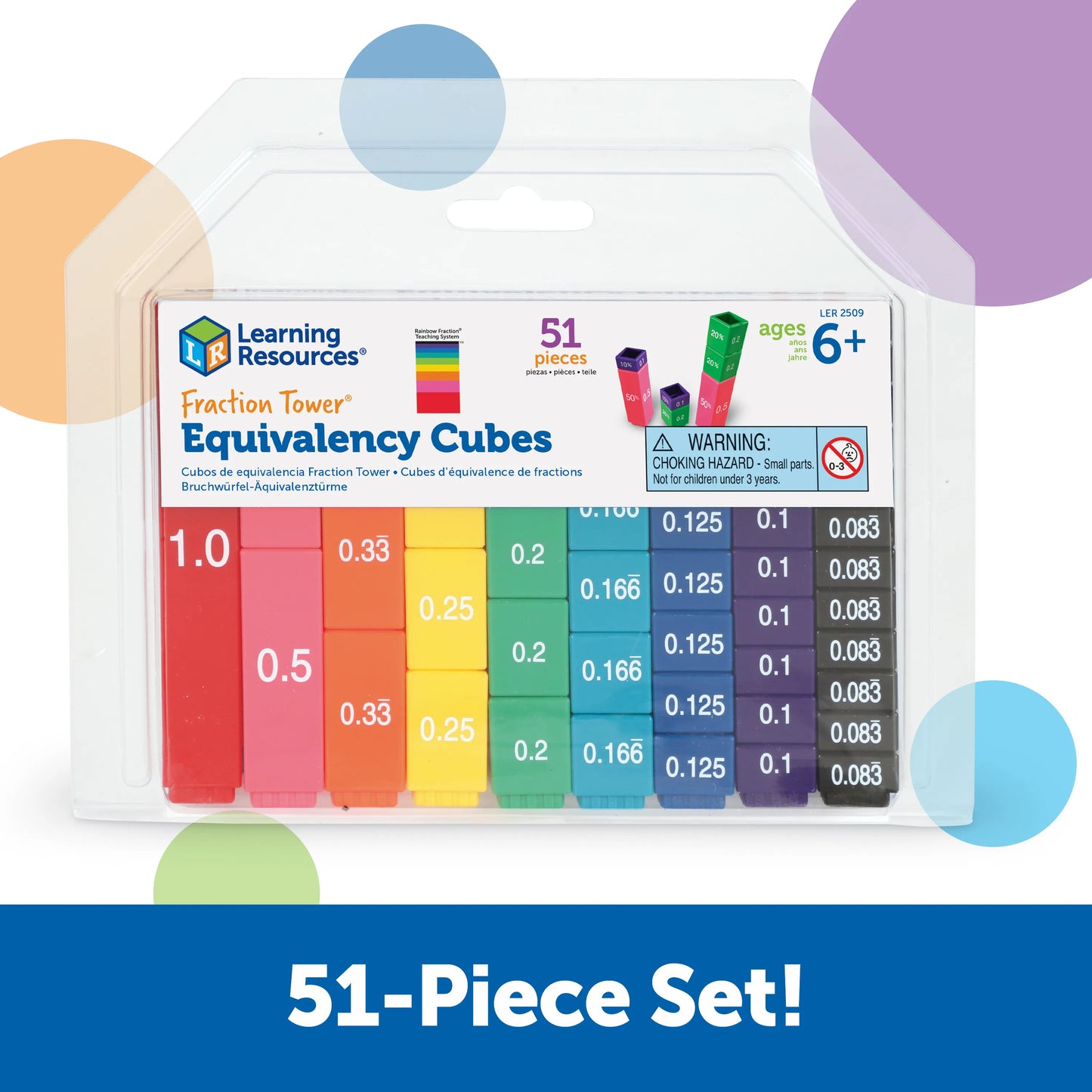 Learning Resources Fraction Tower Equivalency Set