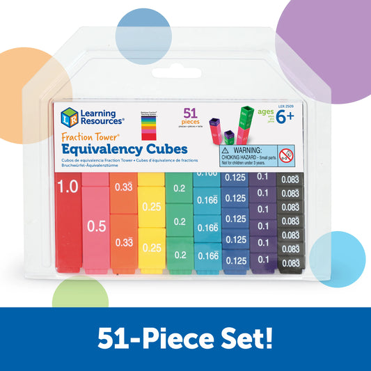 Learning Resources Fraction Tower Equivalency Set