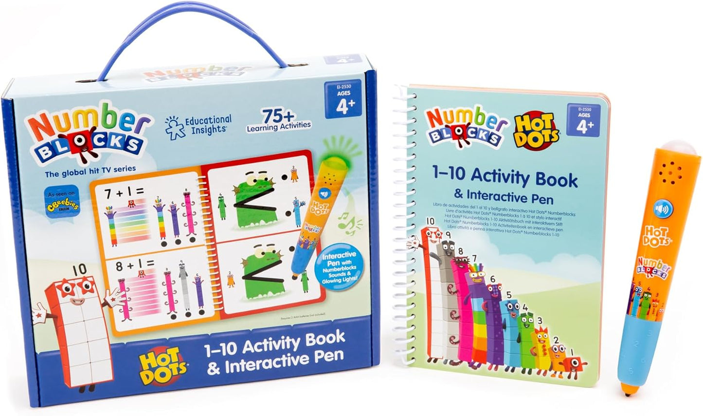 LEARNING RESOURCES HOT DOTS NUMBERBLOCKS ACTIVITY BOOK 1-10