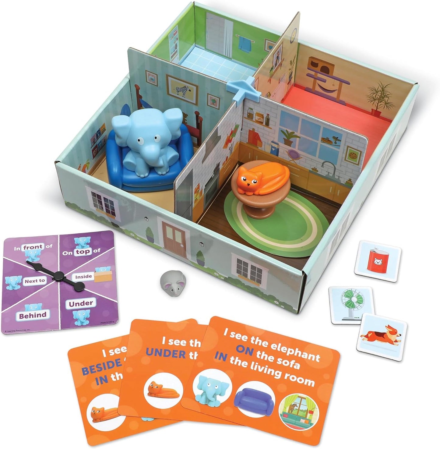 LEARNING RESOURCES ELEPHANT IN THE ROOM™ POSITIONAL WORDS ACTIVITY SET