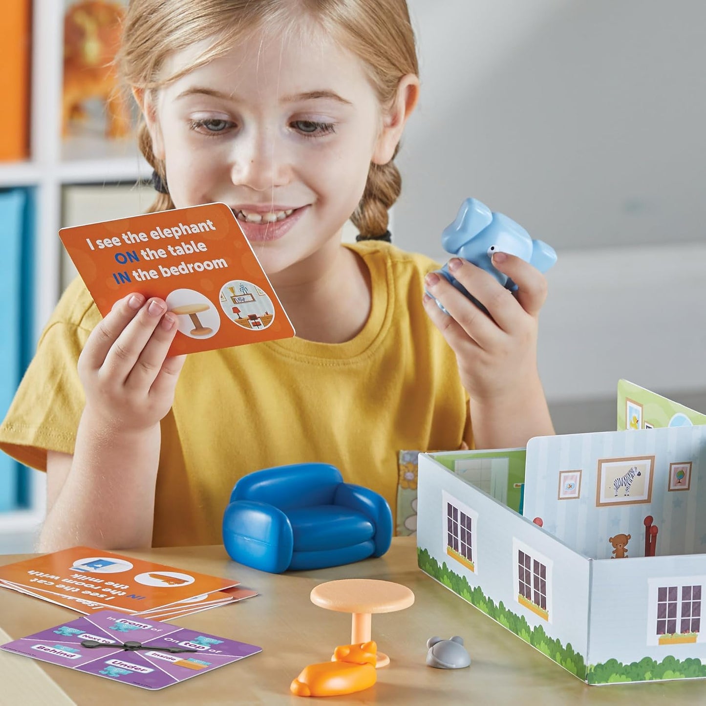 LEARNING RESOURCES ELEPHANT IN THE ROOM™ POSITIONAL WORDS ACTIVITY SET
