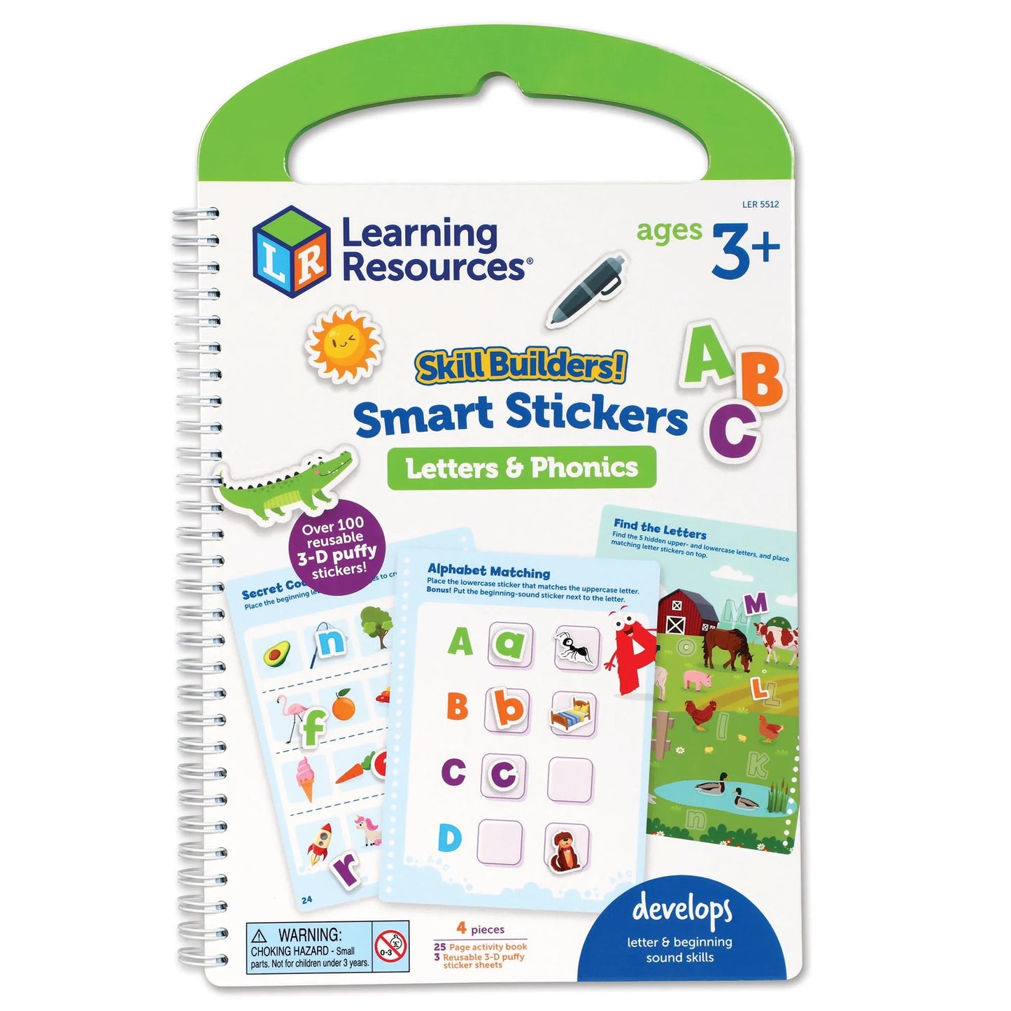 LEARNING RESOURCES SKILL BUILDERS! SMART STICKERS - LETTERS & PHONICS