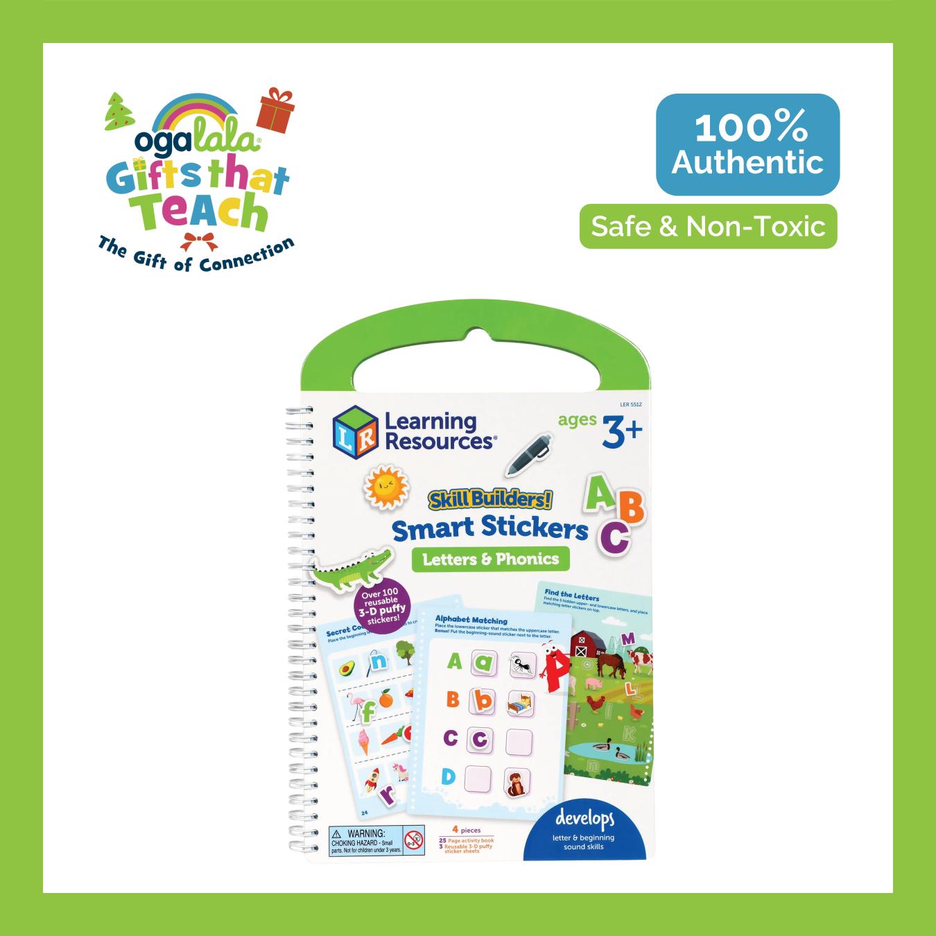 LEARNING RESOURCES SKILL BUILDERS! SMART STICKERS - LETTERS & PHONICS