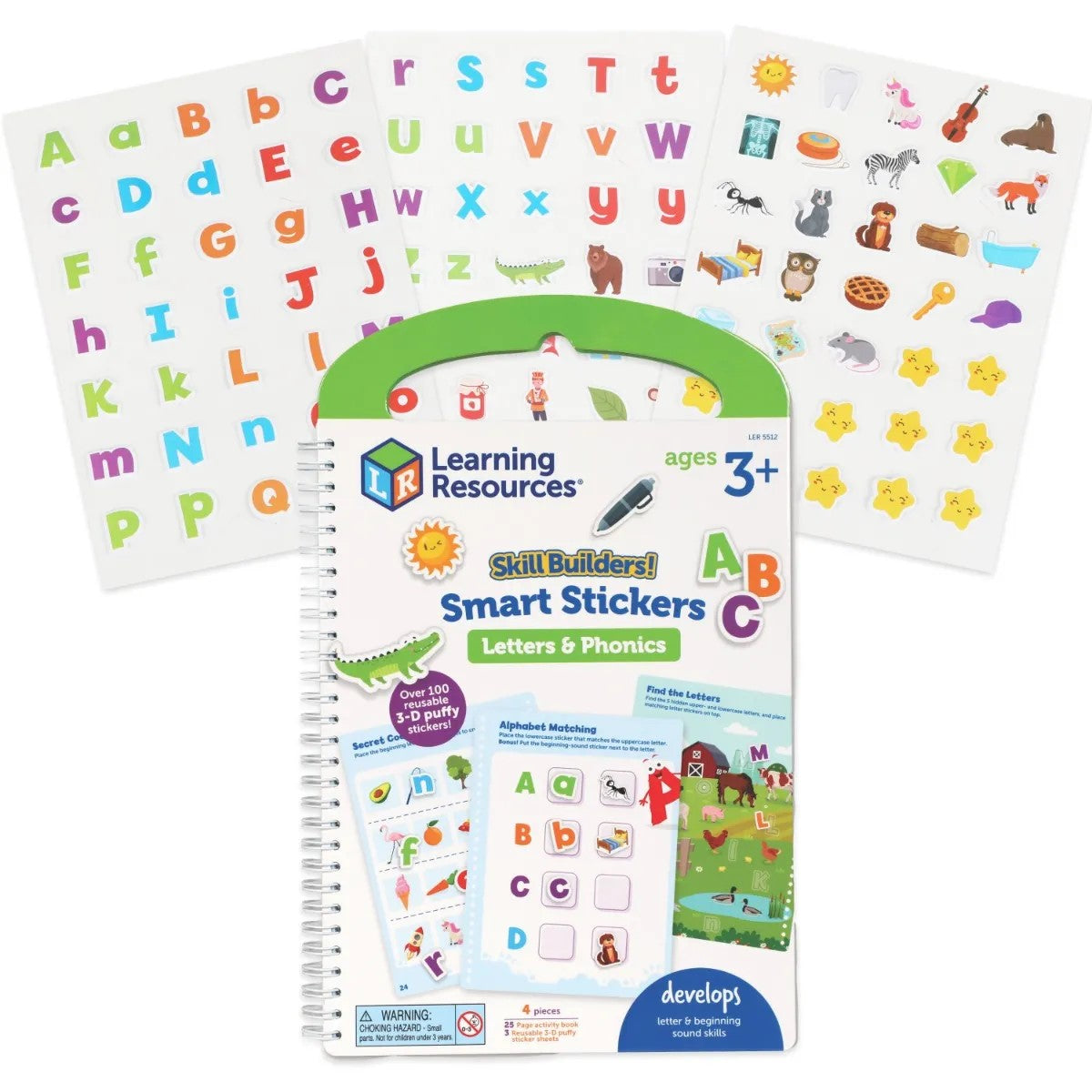 LEARNING RESOURCES SKILL BUILDERS! SMART STICKERS - LETTERS & PHONICS