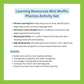LEARNING RESOURCES Mini Muffin Phonics Activity Set