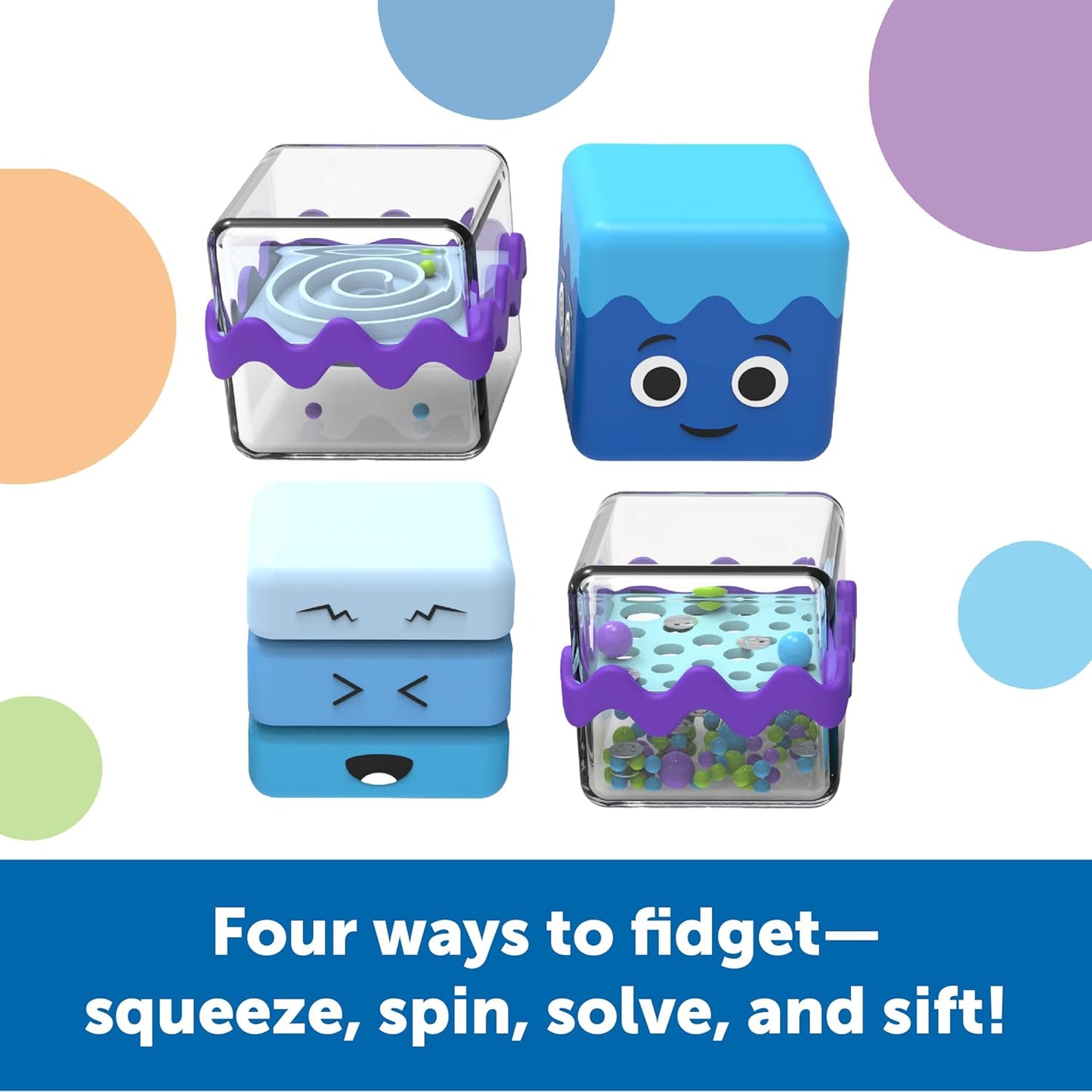 LEARNING RESOURCES COOL DOWN CUBES SENSORY FIDGET SET