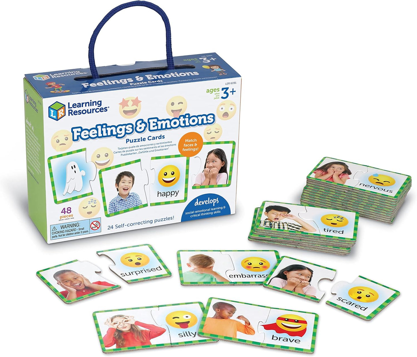 LEARNING RESOURCES FEELINGS & EMOTIONS PUZZLE CARDS