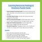 LEARNING RESOURCES FEELINGS & EMOTIONS PUZZLE CARDS