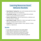 LEARNING RESOURCES GOOD BEHAVIOR BUCKETS