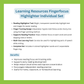 LEARNING RESOURCES Fingerfocus Highlighter Individual Set