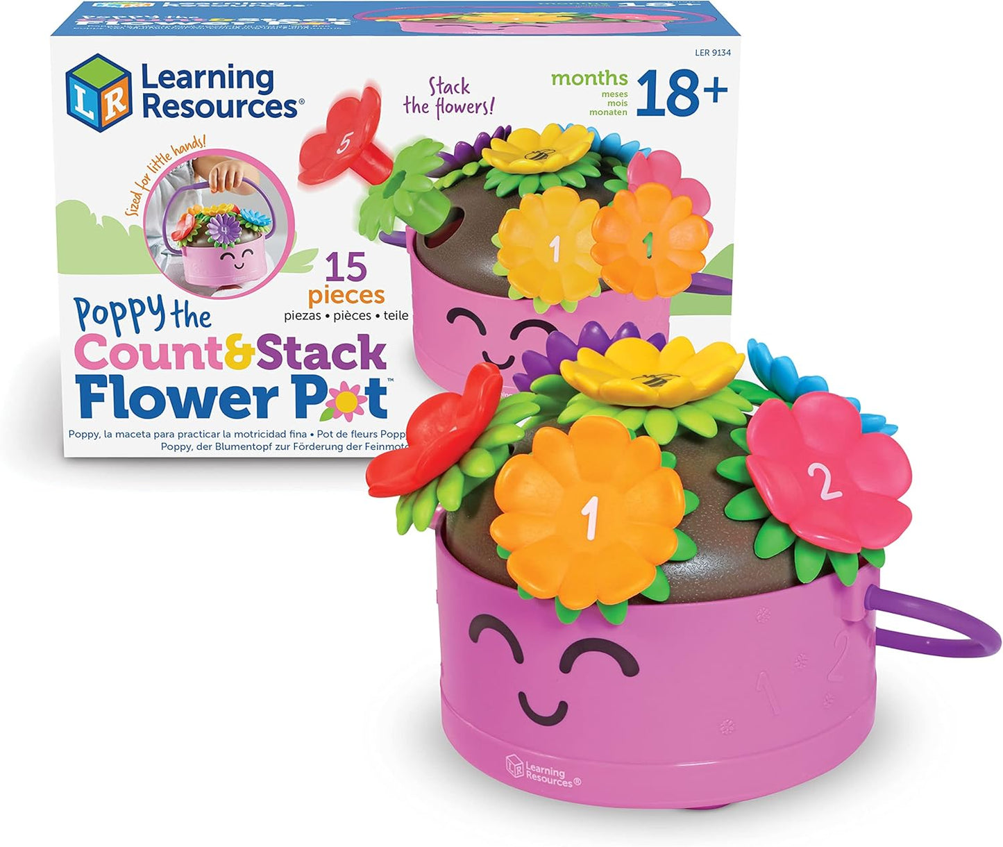 LEARNING RESOURCES POPPY THE COUNT & STACK FLOWER POT™