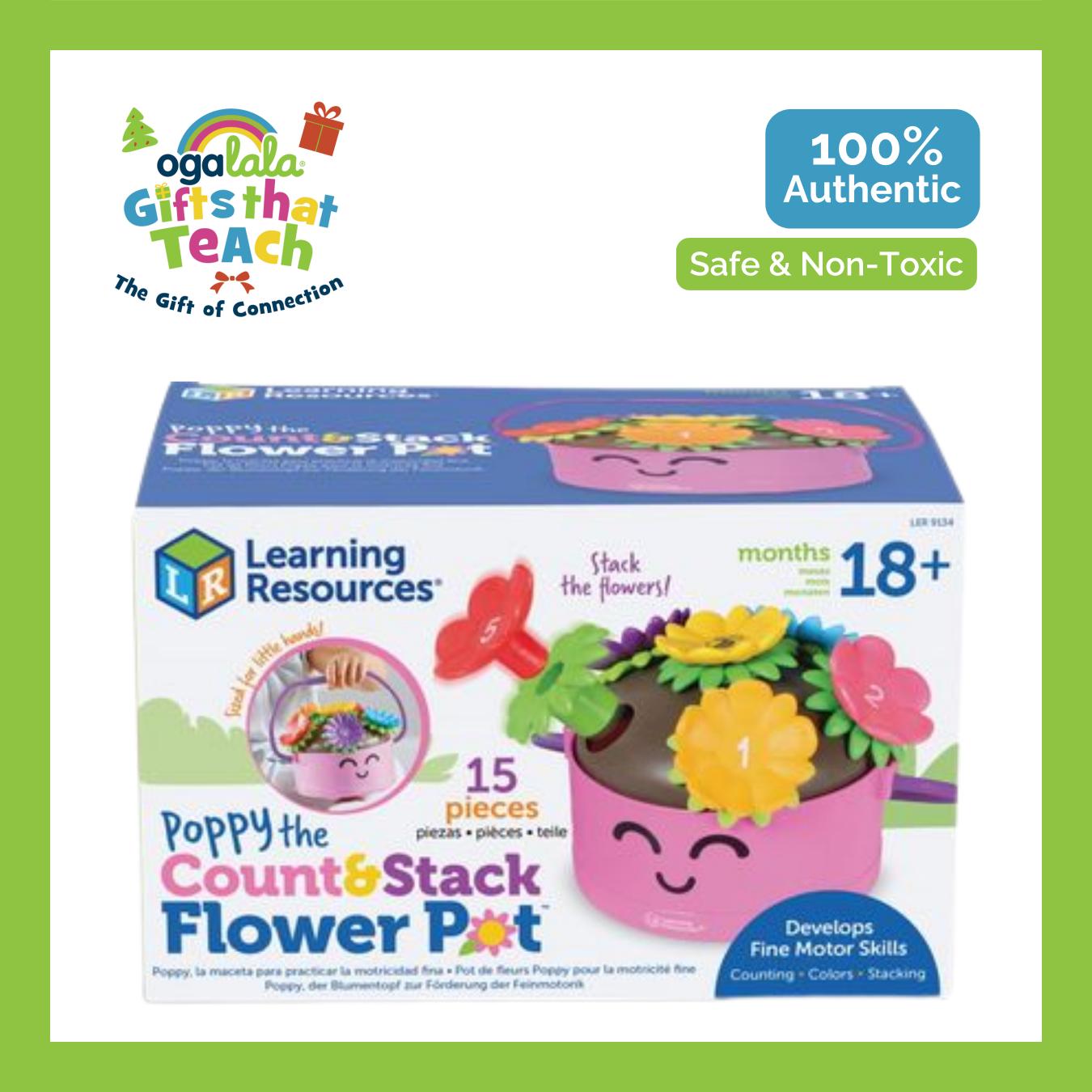 LEARNING RESOURCES POPPY THE COUNT & STACK FLOWER POT™