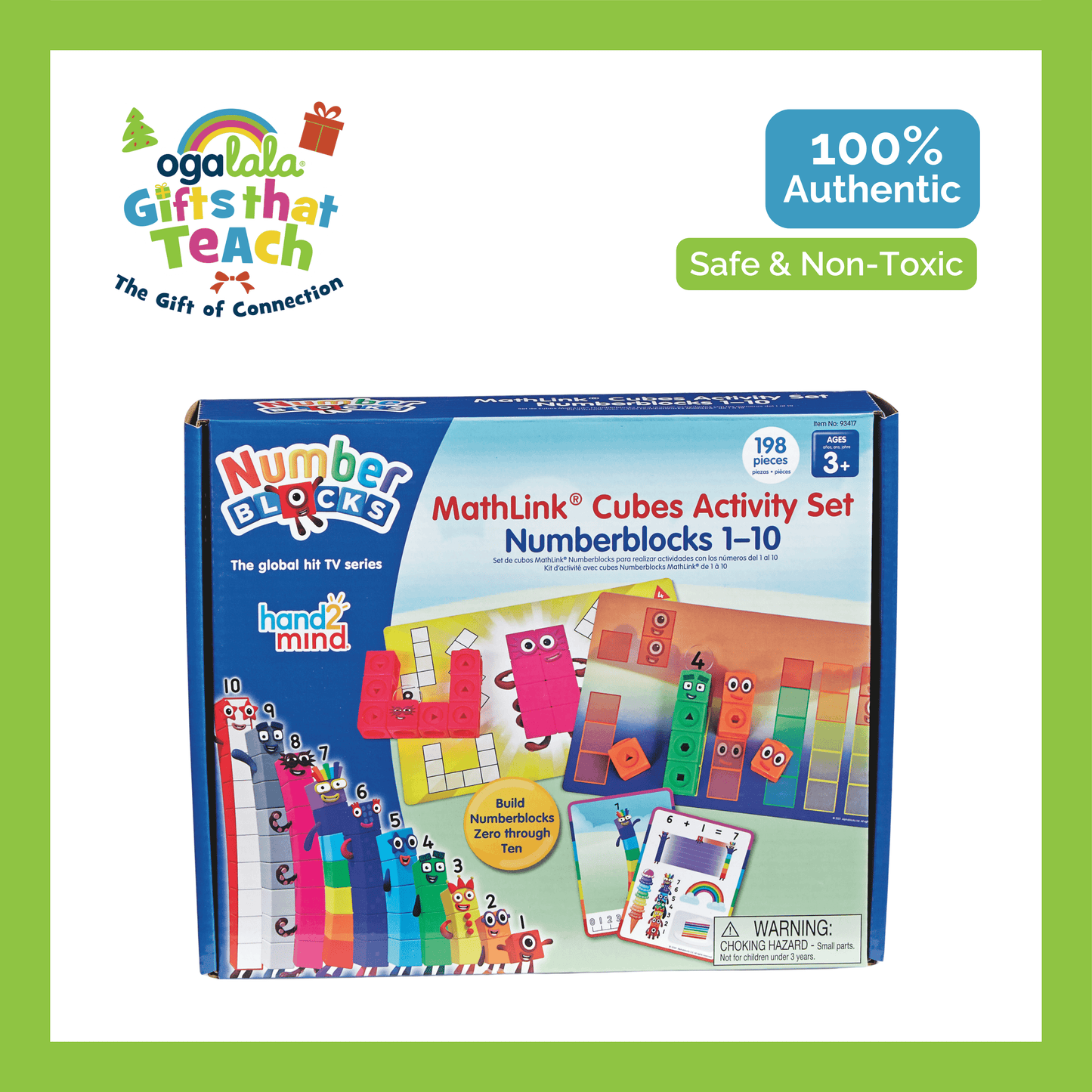 Hand2mind MathLink Cubes Numberblocks 1-10 Activity Set