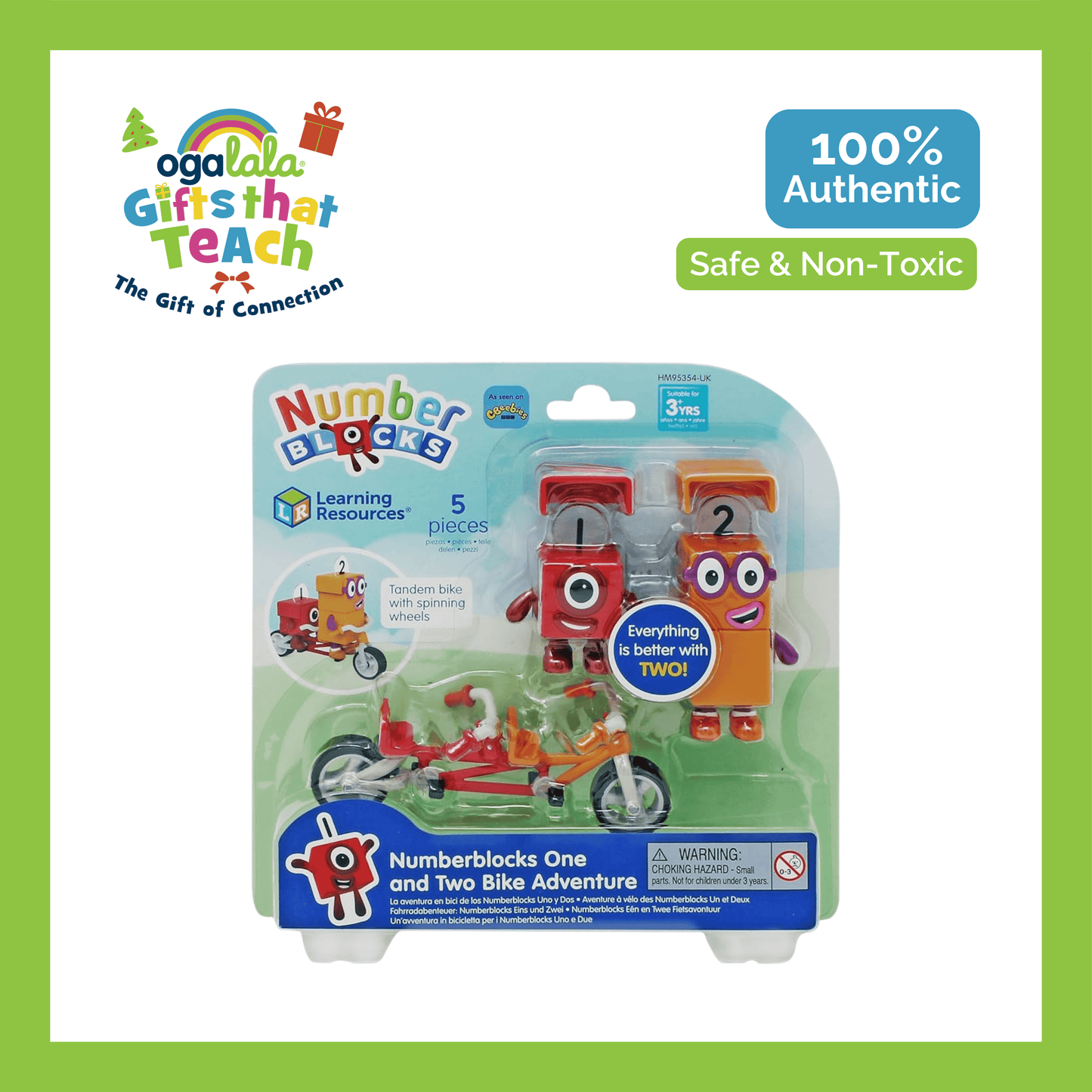 Learning Resources Numberblocks 1 & 2 Figures On A Bike Figures